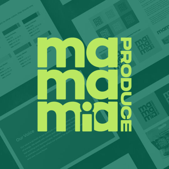 Mama Mia Produce Rebrand Logo